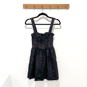Black Sequin Bustier Topshop Mini Dress Size XS